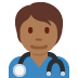 🧑🏾‍⚕️ health worker: medium-dark skin tone display on Twitter